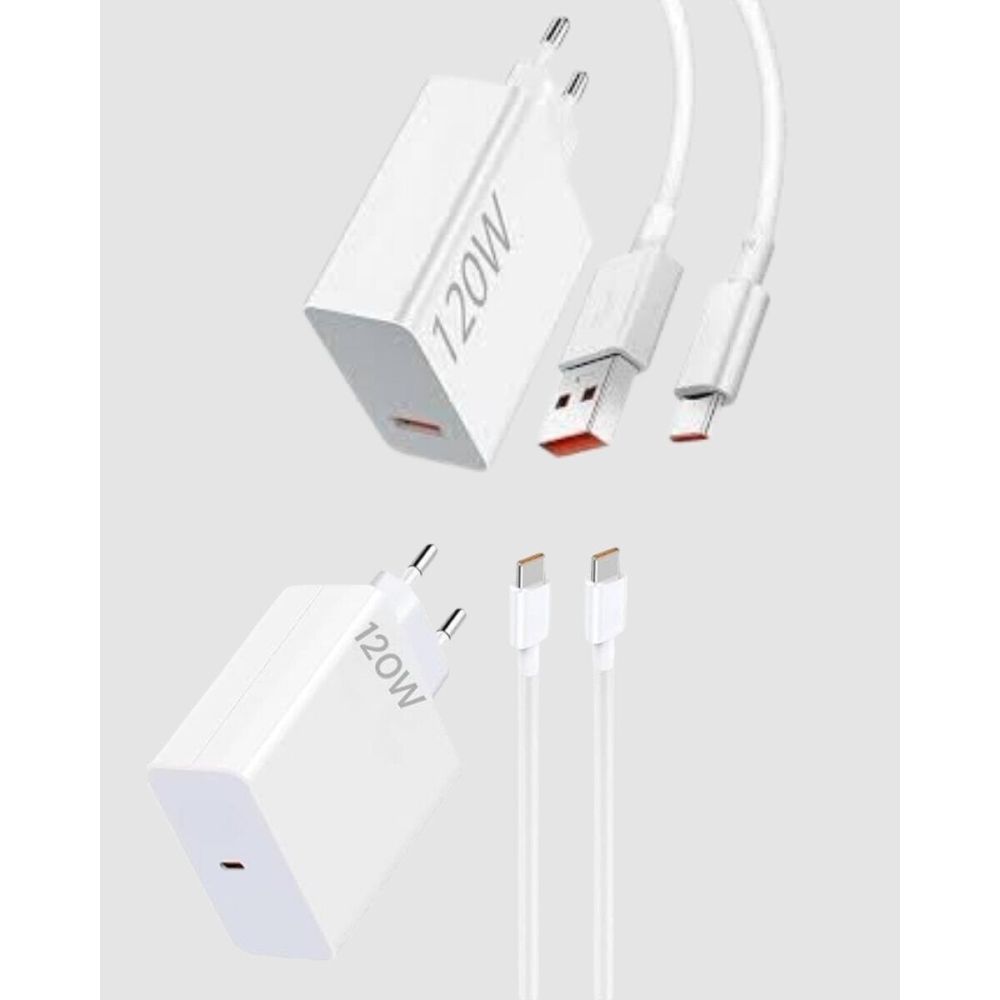 120W Süper Hızlı Şarj Adaptörü – Type-C Kablo Dahil Yüksek Voltaj Koru