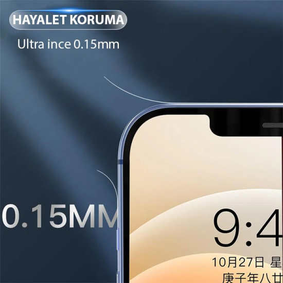 ALLY iPhone 14 Hidrojel Hayalet Yan Alt Üst Kaplama Koruyucu Film