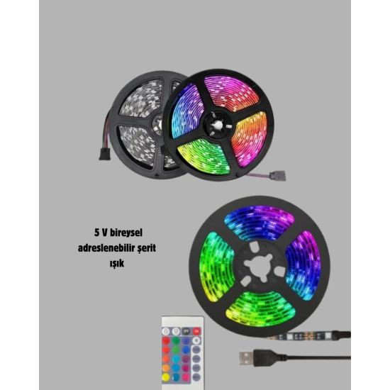 RGB Smart Şerit LED – TV Arkası ve Dekoratif Alanlar İçin Işık Şeridi