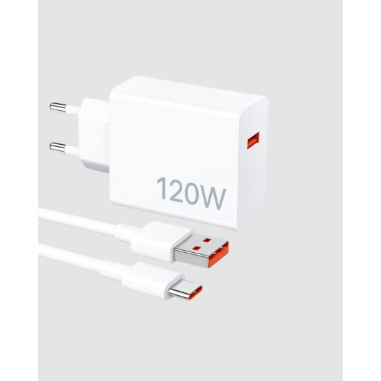 120W Süper Hızlı Şarj Adaptörü – Type-C Kablo Dahil Yüksek Voltaj Koru