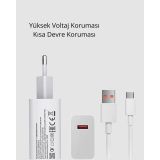 120W Süper Hızlı Şarj Adaptörü – Type-C Kablo Dahil Yüksek Voltaj Koru