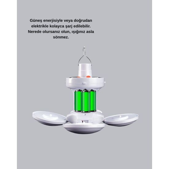 Kompakt LED Kafs Feneri USB Şarjlı Manyetik 2 Işık Modlu 215 Lümen