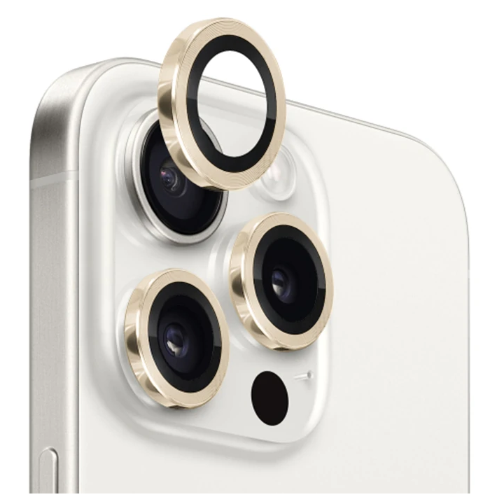 ALLY iPhone 15 Pro/15 Pro Max Kamera Lens Koruma Camı