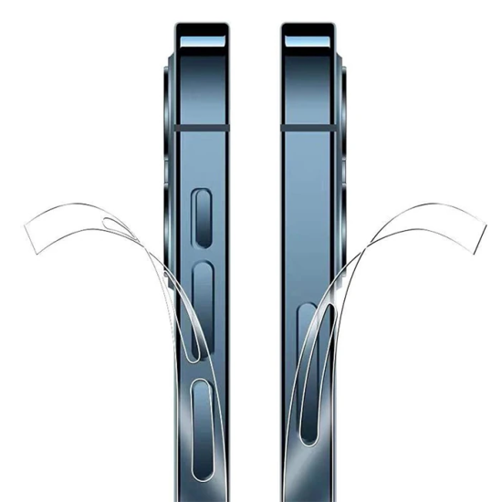 ALLY iPhone 15 Pro Max Hidrojel Hayalet Yan Alt Üst Kaplama Koruyucu F