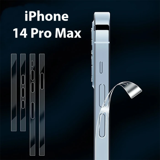 ALLY iPhone 14 Pro Max Hidrojel Hayalet Yan Alt Üst Kaplama Koruyucu F