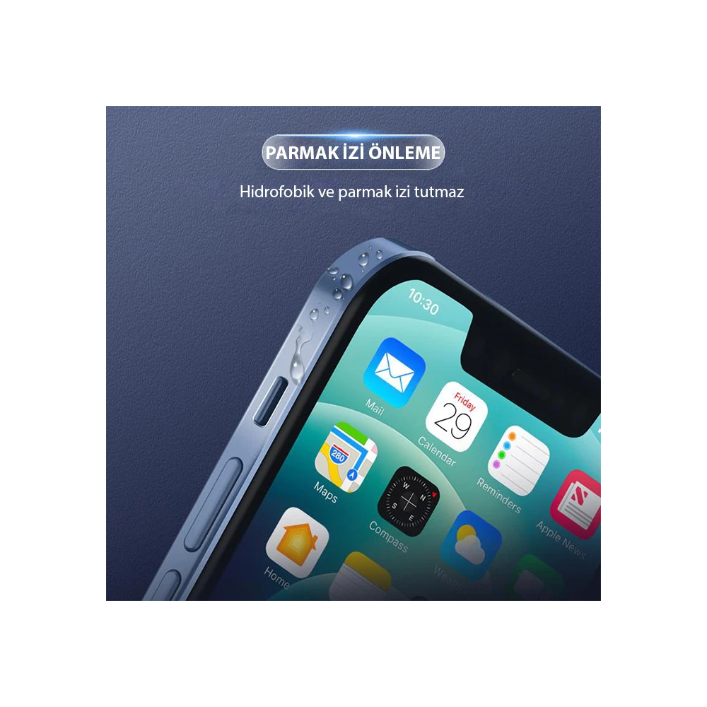 ALLY iPhone 14 Pro Max Hidrojel Hayalet Yan Alt Üst Kaplama Koruyucu F