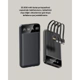 4 Çıkışlı 20.000 Mah Powerbank Uzun Pil Ömürlü Taşınabilir