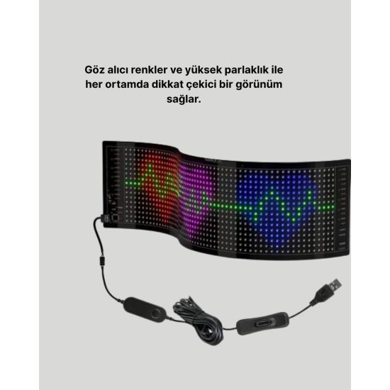 Gece Kullanıma Uygun Pixel RGB LED Panel Estetik Atmosfer Işığı