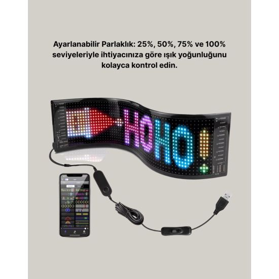 Gece Kullanıma Uygun Pixel RGB LED Panel Estetik Atmosfer Işığı