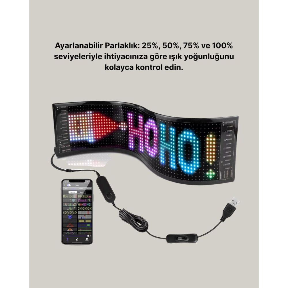 Gece Kullanıma Uygun Pixel RGB LED Panel Estetik Atmosfer Işığı