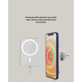 iPhone Serileri ile Uyumlu MagSafe Manyetik Araç Telefon Tutucu ve Şar