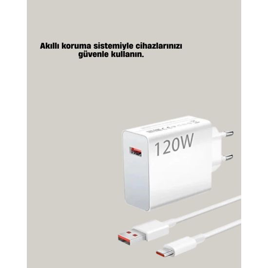 120W Mi Turbo Akıllı Tanıma Çipli Hızlı Şarj Cihazı Taşınabilir ve Day