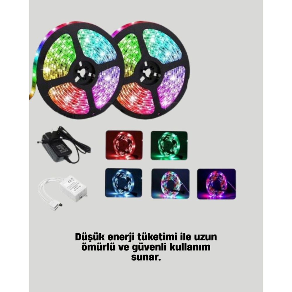 Müziğe Duyarlı Renkli Smart Şerit LED Işık USB Bağlantılı Ambiyans Ayd