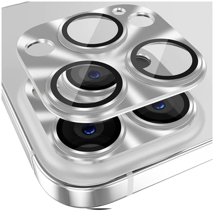 ALLY iPhone 15 Pro-15 Pro Max Metal Tempered Kamera Lens Koruyucu