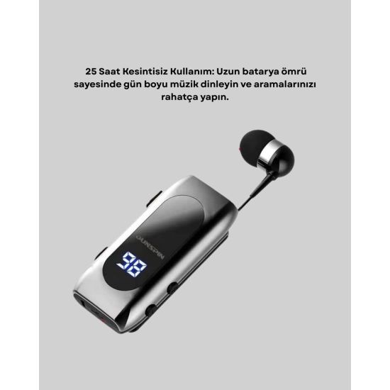 Titreşimli Bluetooth Kulaklık – Uzun Pil Ömrü Dijital Ekranlı Kablosuz