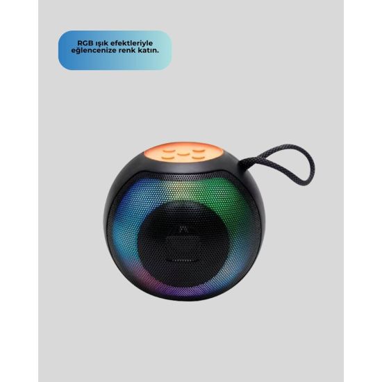 RGB Led Işıklı Güçlü Baslı Kablosuz Hoparlör