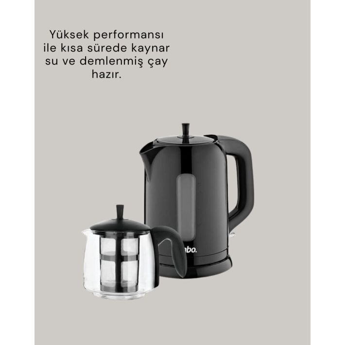 Sinbo STM 5840 Elektrikli Çay Makinesi 1800W Cam Demlik ve Sıcak Tutma