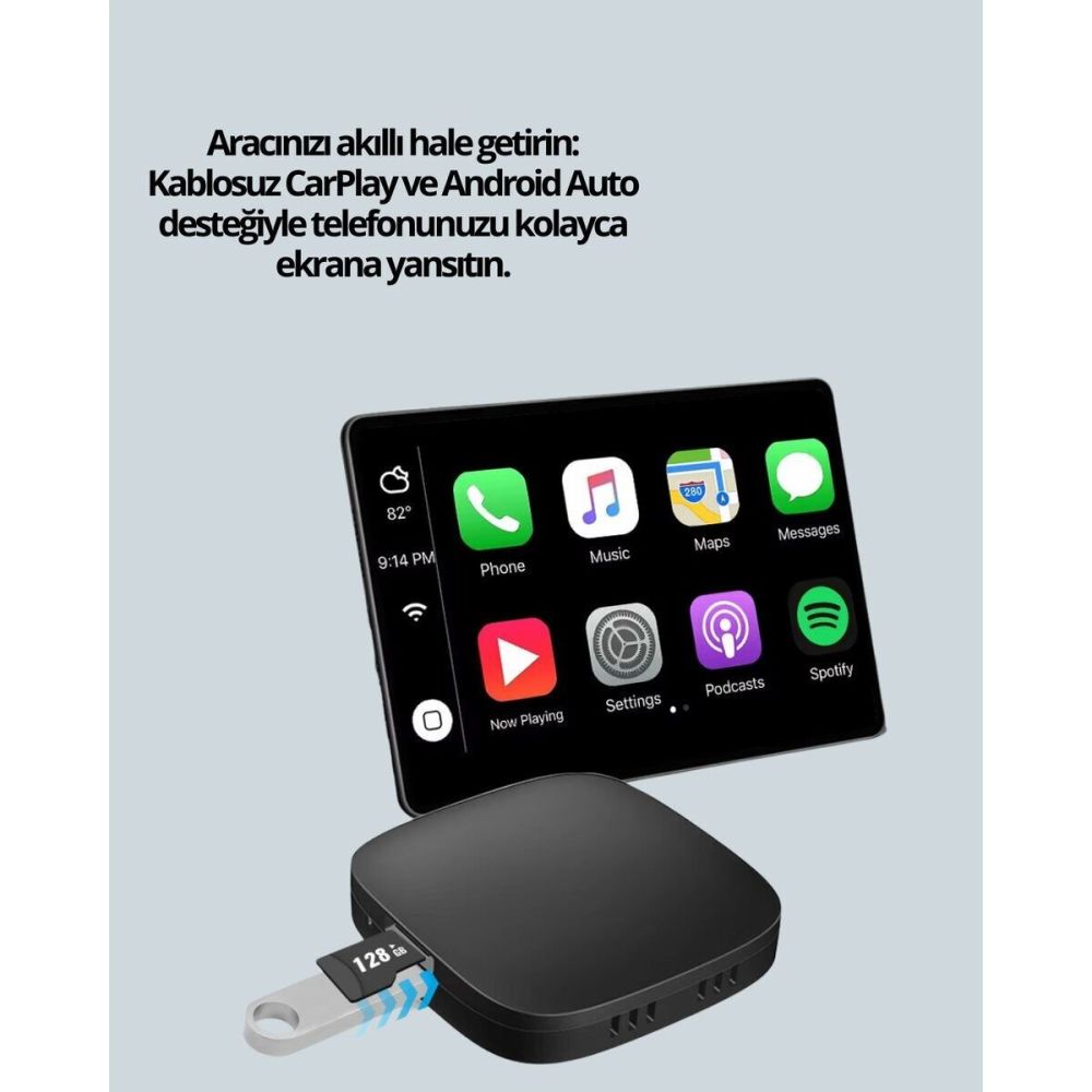 Çift Bant WiFi Android Auto Kablosuz Bağlantı Cihazı