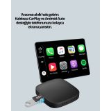 Android Auto Kablosuz Adaptör Bluetooth 5.0 ve 5.8GHz WiFi Destekli