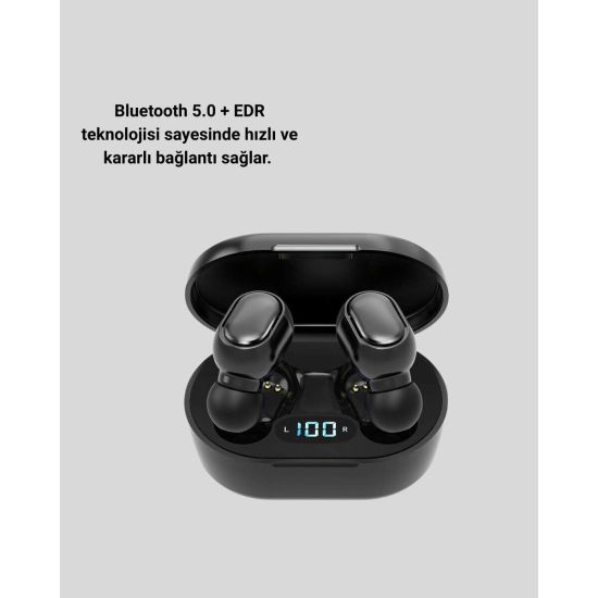Kulak İçi Bluetooth Kulaklık ANC ENC Özellikli Şarj Göstergeli Kablosu