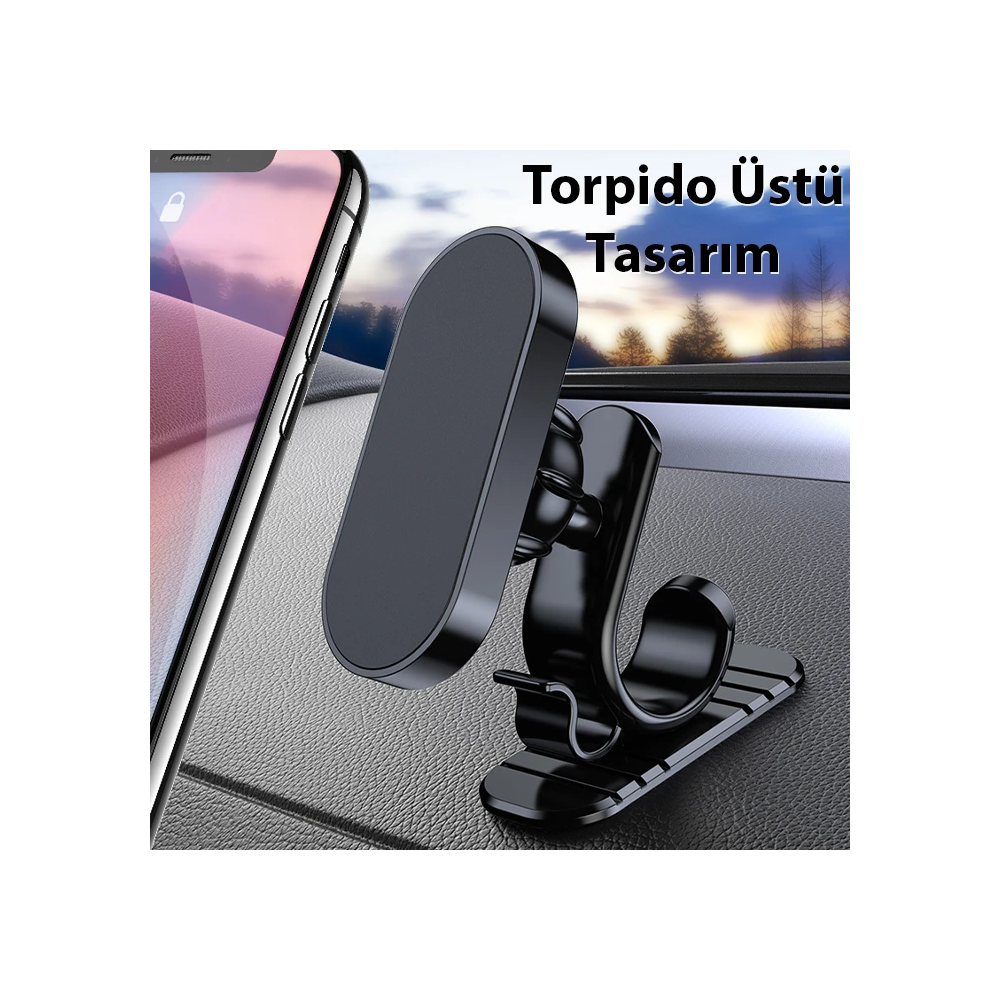 ALLY Araç içi Mıknatıslı Torpido Üstü Cep Telefonu Tutucu
