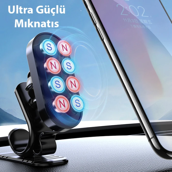 ALLY Araç içi Mıknatıslı Torpido Üstü Cep Telefonu Tutucu