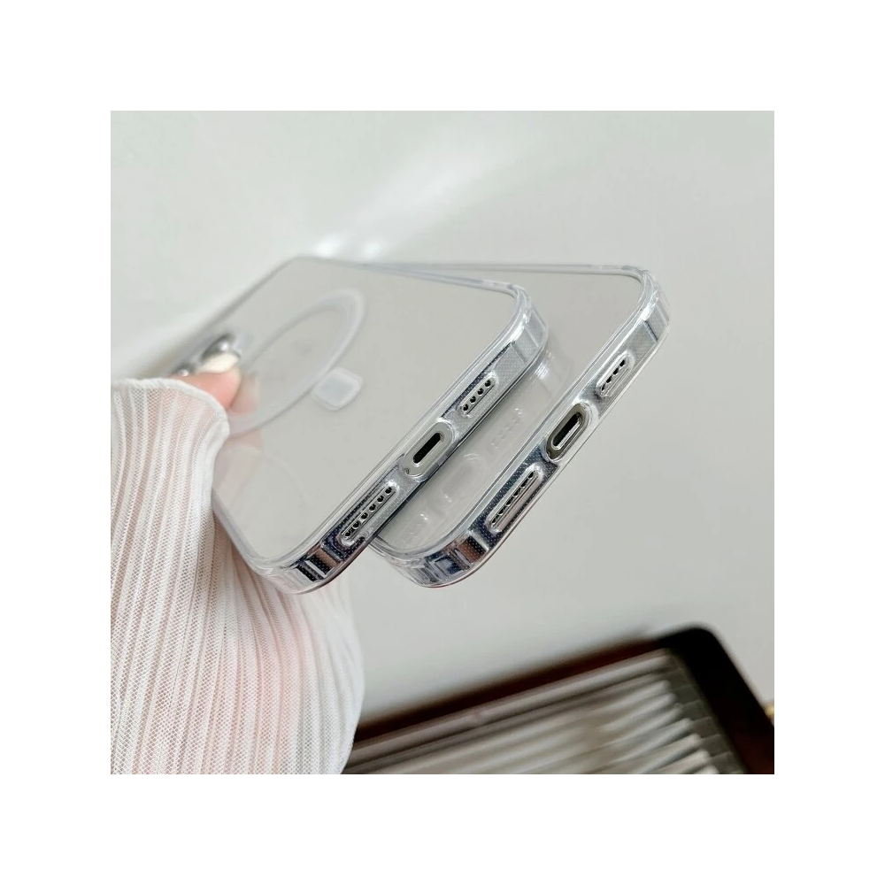 ALLY iPhone 15 Pro Magsafe Uyumlu Manyetik Şeffaf Silikon Kılıf