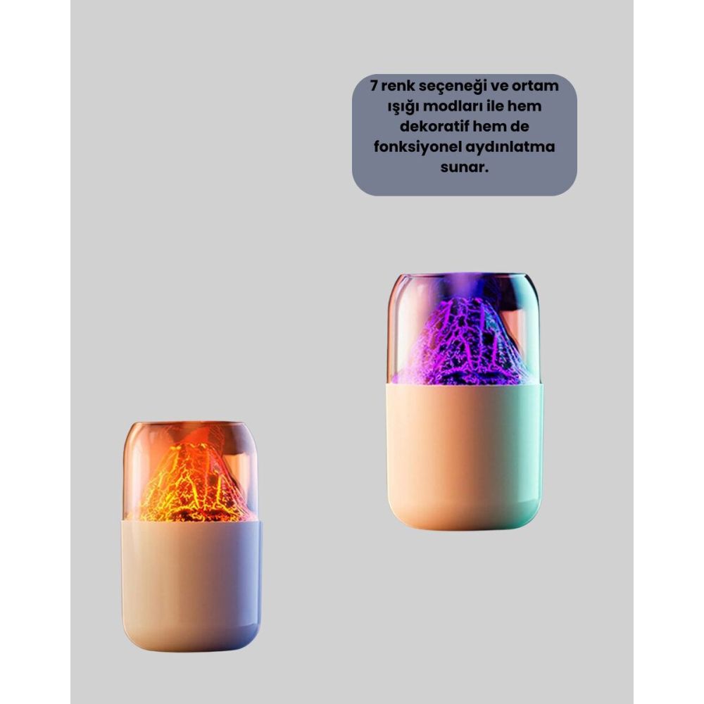 7 Renk LED Işıklı Uçucu Yağ Difüzörü – Ultrasonik Teknoloji