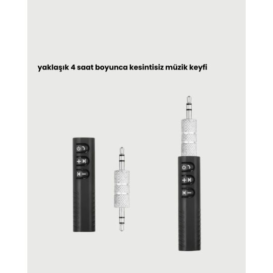 Mini Bluetooth Ses Adaptörü – Hoparlör Araç Radyosu ve Kulaklık İçin
