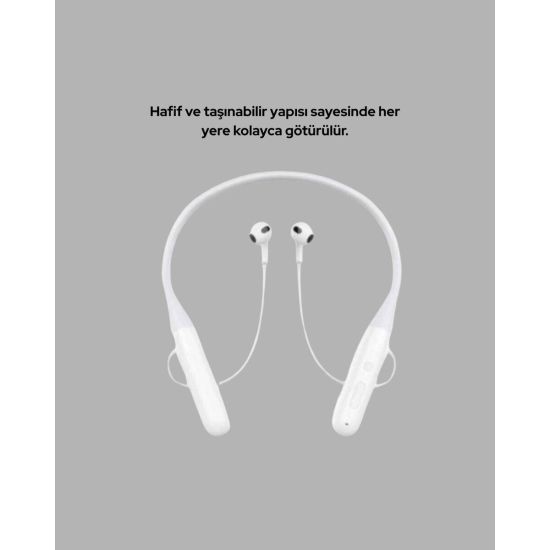 USB Şarjlı Uzun Ömürlü Boyun Askılı Bluetooth Kulaklık