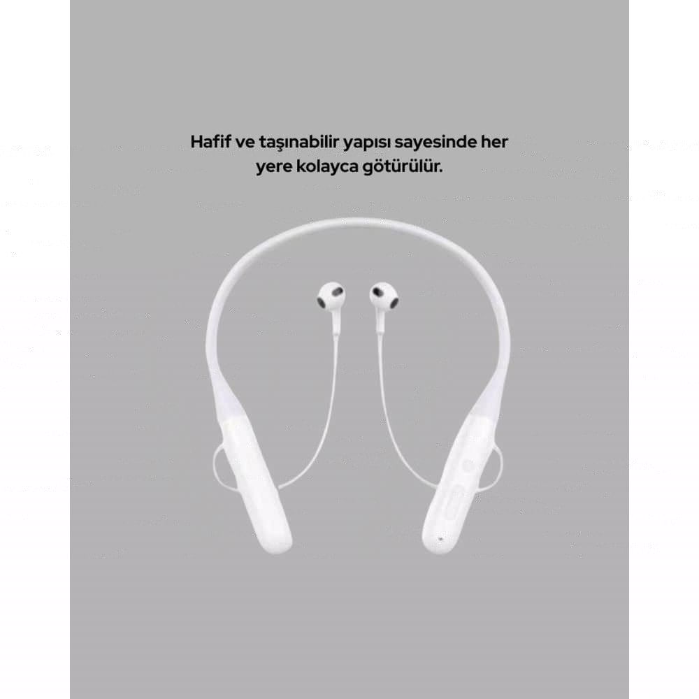 100 Saat Pil Ömrü Boyun Askılı Bluetooth Kablosuz Kulaklık