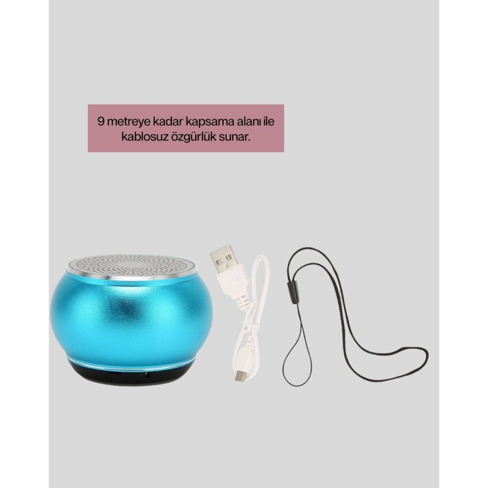 Taşınabilir Mini Bluetooth Hoparlör 9m Menzil Dahili Mikrofon