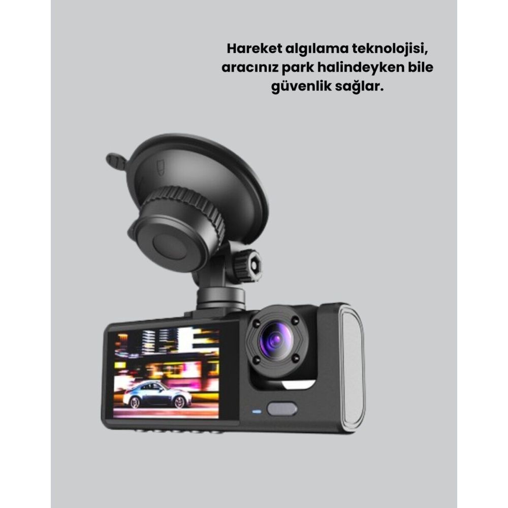Full HD Çift Yönlü Araç Kamerası Hareket Algılama Döngüsel Kayıt