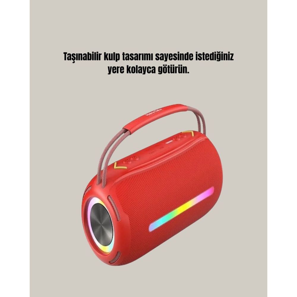 RGB LED Işıklı 20W Taşınabilir Hoparlör Bluetooth 5.3 + Type-C Şarj