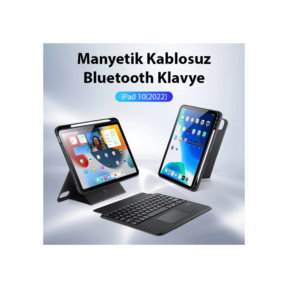 Dux Ducis iPad 10(2022) DK Series Kablosuz Bluetooth Klavye Touchpad K