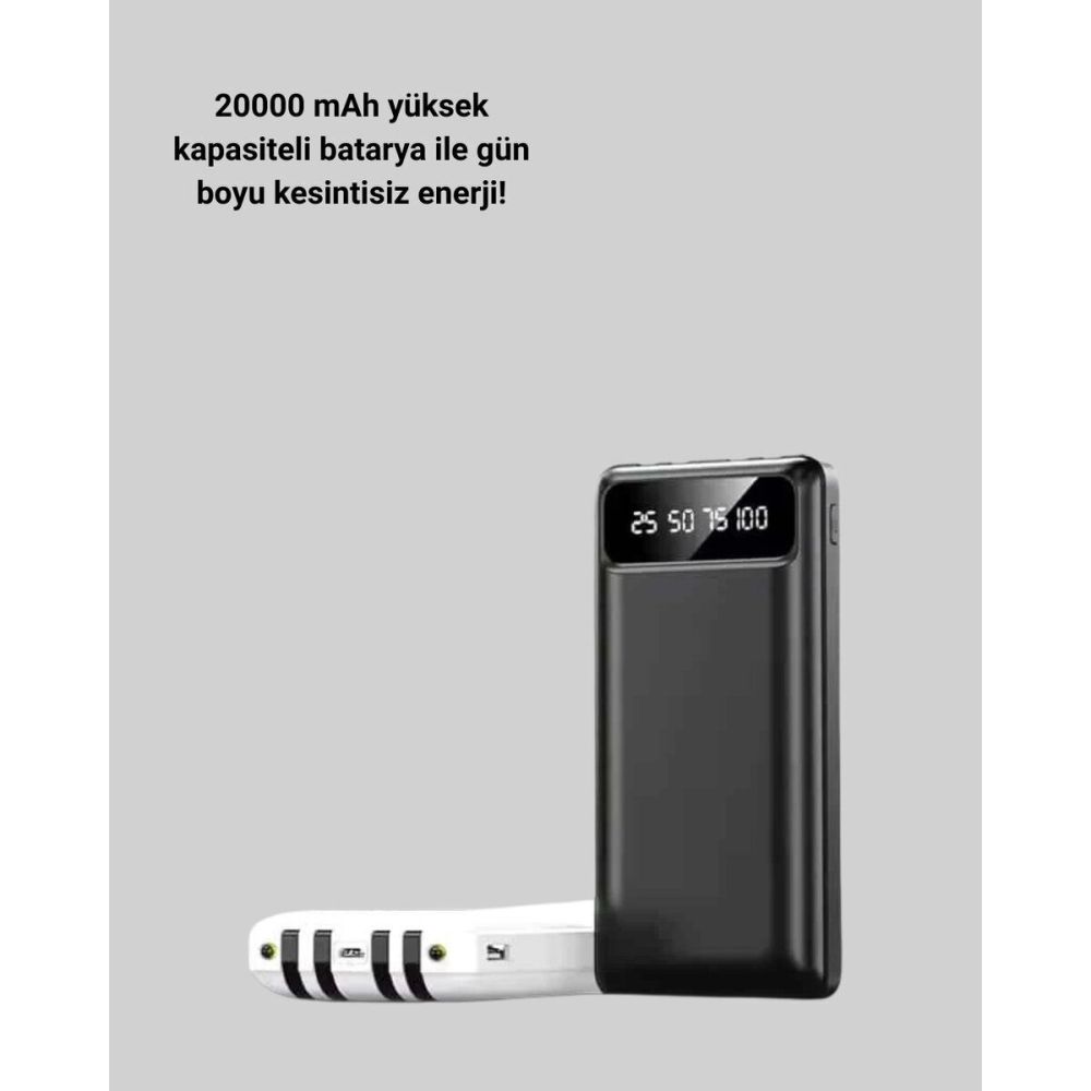 20.000mAh Taşınabilir Powerbank PD Teknolojili Çift USB Çıkışlı