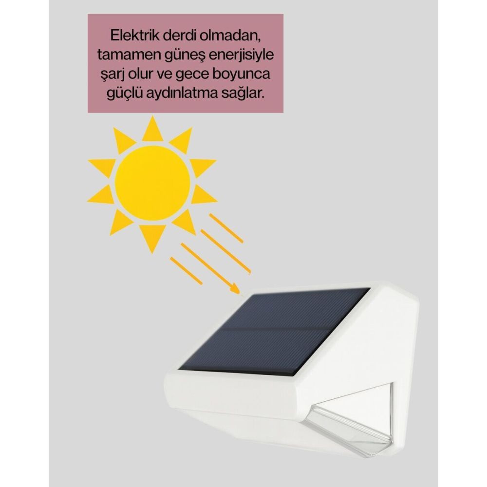 Çok Modlu Güneş Enerjili Bahçe ve Balkon Lambası