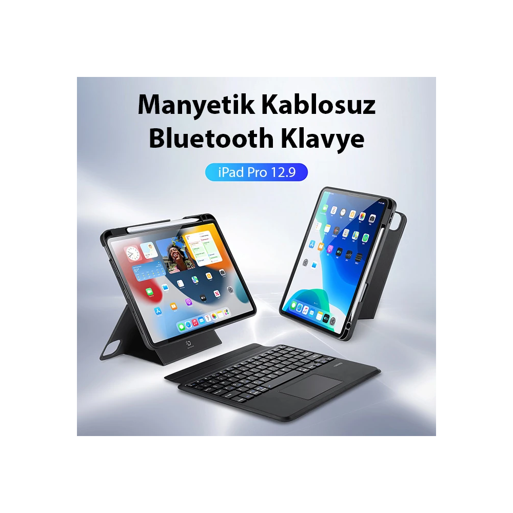 Dux Ducis iPad Pro 12.9 DK Series Kablosuz Bluetooth Klavye Touchpad K
