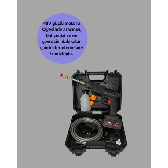 Kablosuz Taşınabilir Basınçlı Yıkama Tabancası Köpük Şişeli