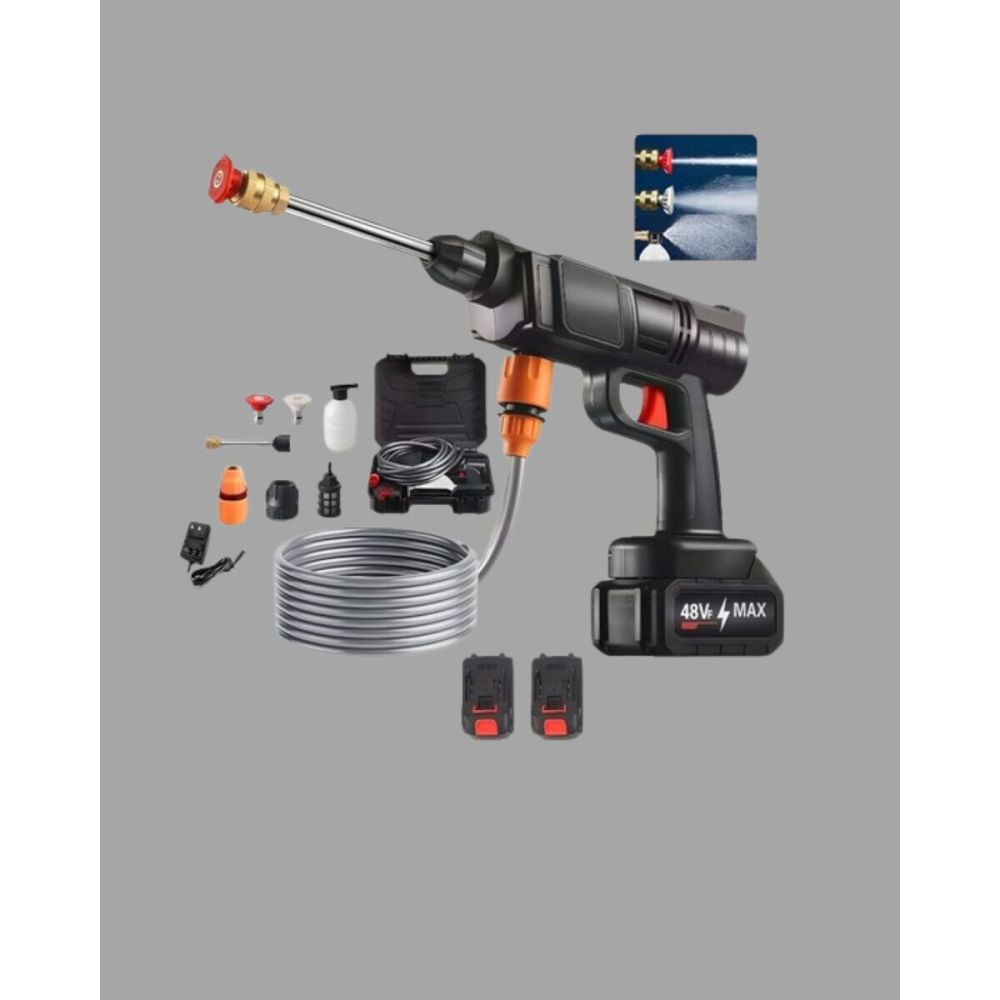 Kablosuz Basınçlı Yıkama Makinesi – 48V Güçlü Motor 2 Pil ve Köpük Haz