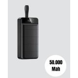 50.000 mAh Kapasiteli Powerbank – Hızlı Şarj Destekli 4 USB Portlu LED