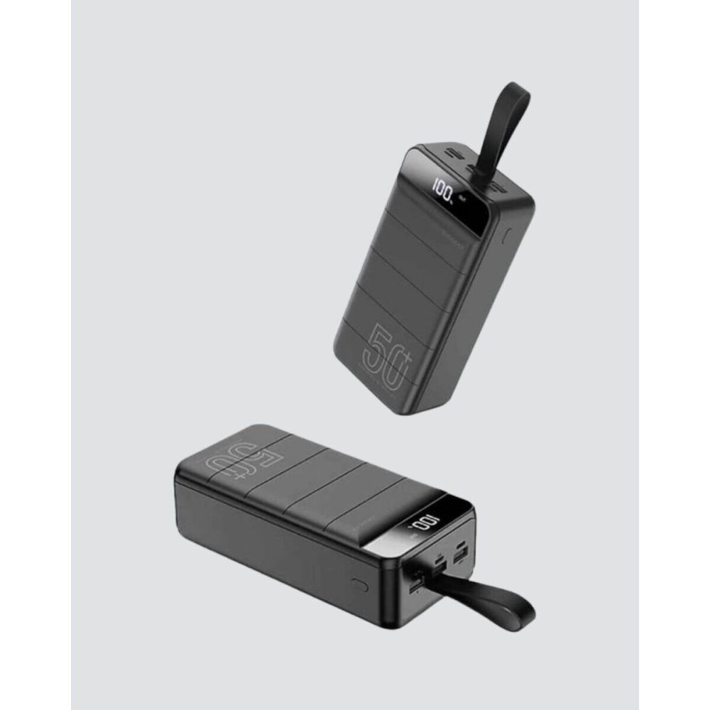 50.000 mAh Kapasiteli Powerbank – Hızlı Şarj Destekli 4 USB Portlu LED