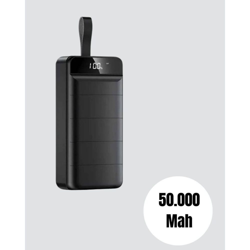 Ultra Güçlü 50.000 mAh Powerbank – LED Ekranlı Çoklu Bağlantı Seçenekl