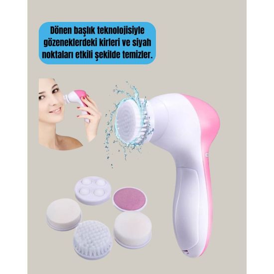 5 Başlıklı Titreşimli Cilt Temizleme Seti Canlandırıcı ve Onarıcı