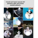 USB ve Solar Şarjlı Katlanabilir 5 Taraflı LED Lamba