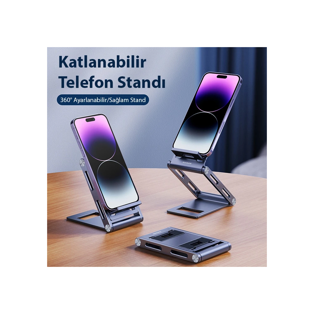 Dux Ducis Z-Shape Alüminyum Alaşımlı Katlanır Telefon Standı