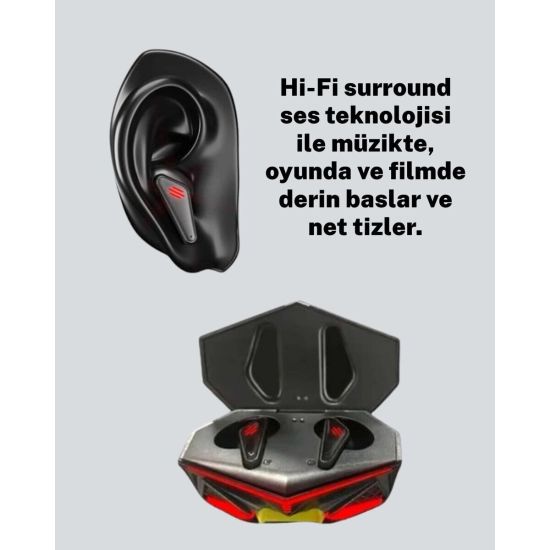 Led Işıklı Kablosuz Bluetooth 5.0 Gaming Kulaklık