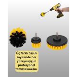 3’lü Matkap Ucu Fırça Seti – Derinlemesine Temizlik Tüm Yüzeylerle Uyu