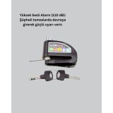 Çift Modlu 110dB Alarmlı Disk Kilidi Suya Dayanıklı
