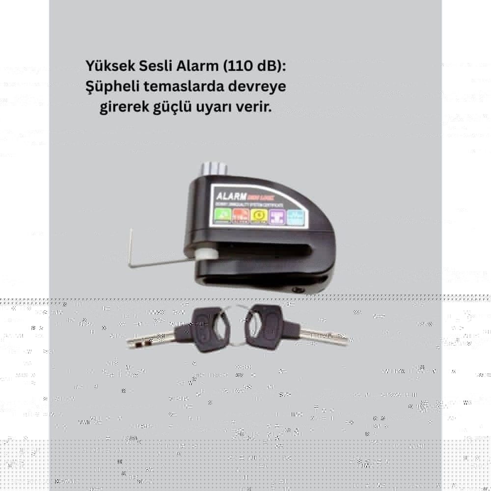 110 dB Alarm Disk Kilidi Motosiklet Scooter Bisiklet Güvenlik